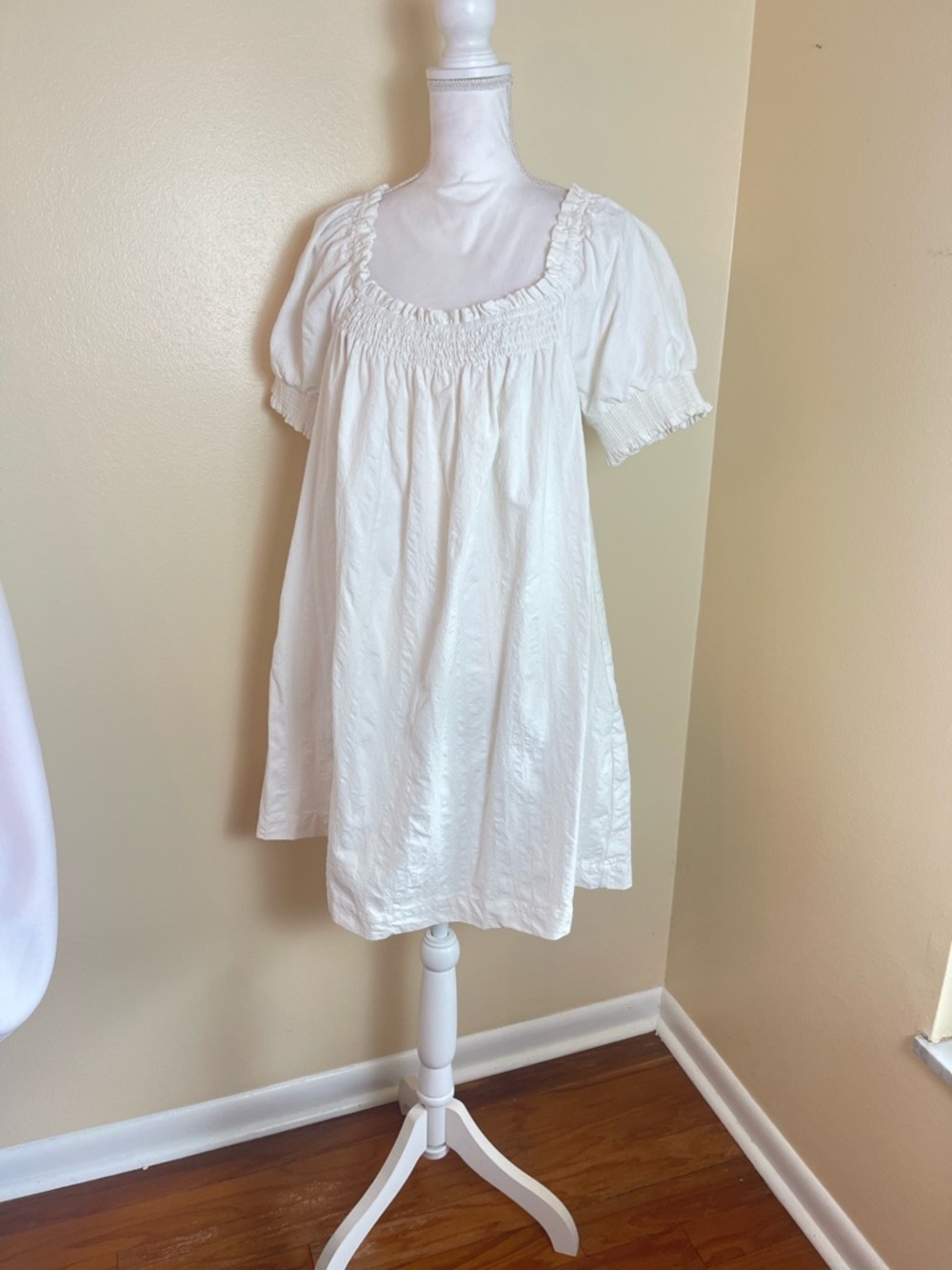 Free People Off-Shoulder Mini Dress in Ivory - Picture 11 of 16